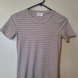 Everly Striped Short Sleeve Top